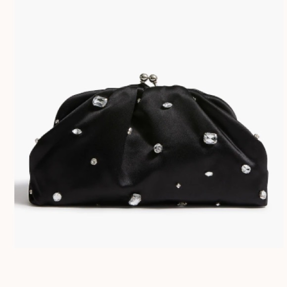 New w Tag: J Crew Convertible Satin Rhinestone Clutch Bag - Picture 1 of 9